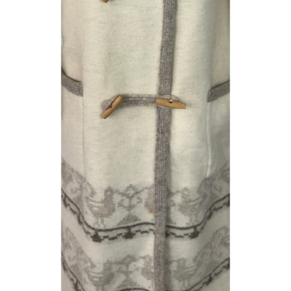 Alafoss Icewool S Ivory 100% Pure Virgin Wool Long Cardigan Sweater Coat - Picture 7 of 16